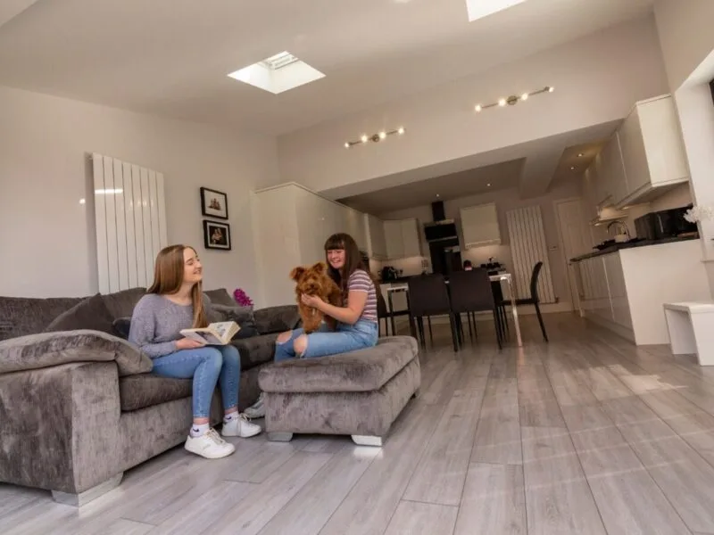 Telford home extension with new skylights